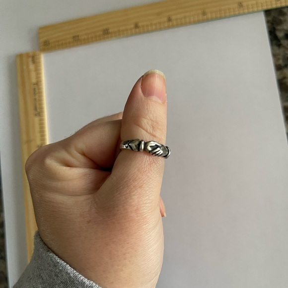 James Avery Hands of Friendship Sterling Silver Ring - Picture 8 of 10